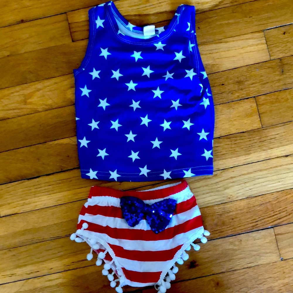 Fourth of July baby girl outfit